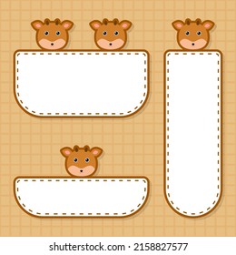 Set of cute banner with Deer