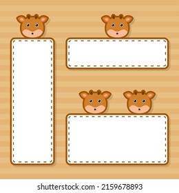 Set of cute banner with Deer