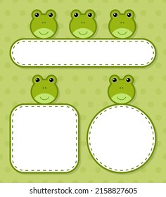 Set of cute banner with Frog