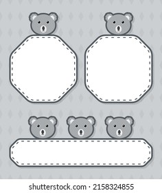 Set of cute banner with Koala