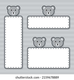 Set of cute banner with Koala