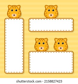 Banner adorable con Leopard