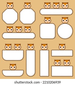 Set of cute banner with Owl