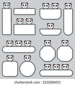 Set of cute banner with Panda