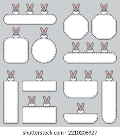 Set of cute banner with Rabbit