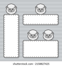 Set of cute banner with Sheep
