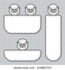 Set of cute banner with Sheep