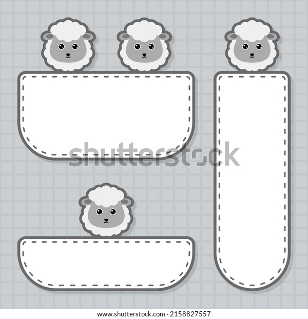 Set of cute banner with
Sheep