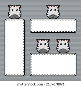 Banner adorable con cebra