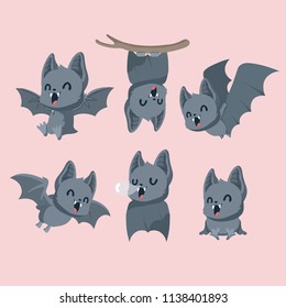 Set of cute bats.