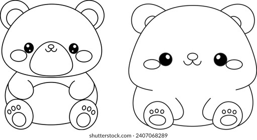 Página Juego de Colores de Oso Cuto Squishmallow