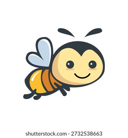 Set of cute bee cartoon with different expression