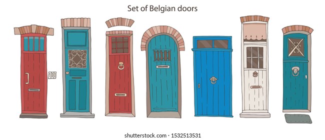 Set of cute Belgian doors