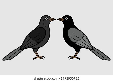Set of cute birds isolated on white background. birds silhouettes set. Birds icon Set . Love Birds. Wildlife, Flying, illustration, Silhouette. Bird Vector illustration. Love Bird Frame Set.