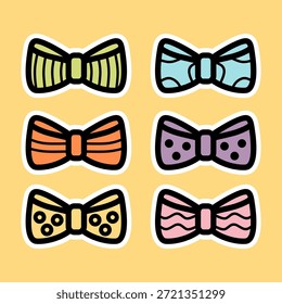 Conjunto de lindas pajaritas dibujadas a mano ilustración colorida pegatina colecciones	