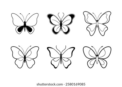 a set of cute butterfly