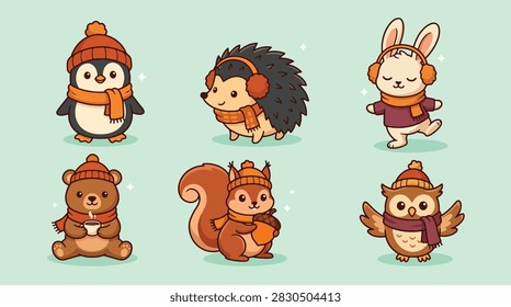 A set cute cartoon