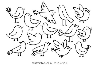 cute cartoon birds drawings