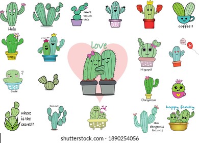 Stickers Cactus Ilustraciones Imagenes Y Vectores De Stock Shutterstock