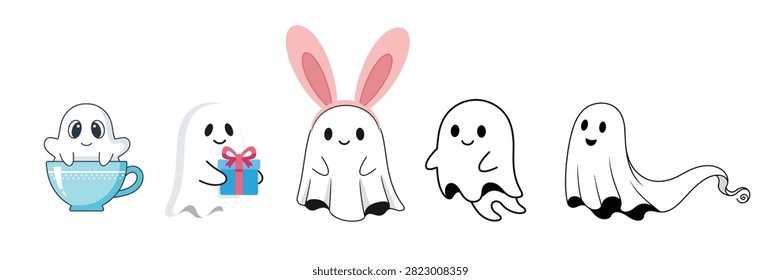 A set cute cartoon