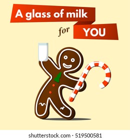 Set of cute cartoon gingerbread man cookies. Christmas vector illustration. Cute and vintage flat style. for advertising, postcard, gifts.