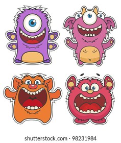 Set of Cute cartoon Monsters