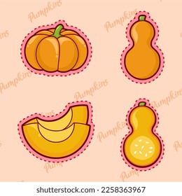 set of cute cartoon pineapple sticker