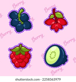 set of cute cartoon pineapple sticker