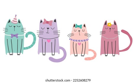 Un lindo gato sentado.
