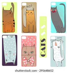 set of cute cats