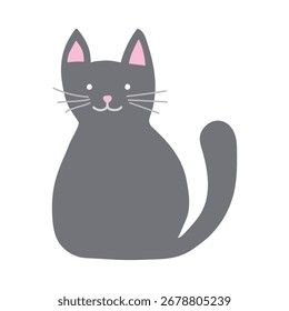 Set com gatos bonitos isolado no fundo branco. Ilustração vetorial