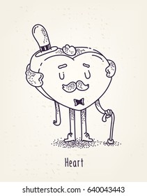 Set of cute characters. Vector cute cartoons