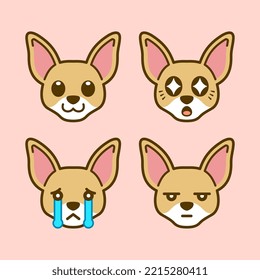 Set of Cute Chihuahua Stickers