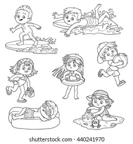 Swimming Coloring Pages High Res Stock Images Shutterstock