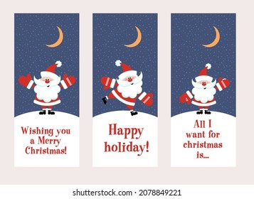 A set of cute Christmas illustrations.