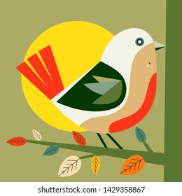 Set of cute colorful birds