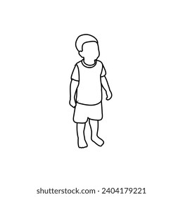 set of cute coloring pose vector cartoon
