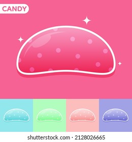 Set of Cute colourful candy, Vector, Illustration.