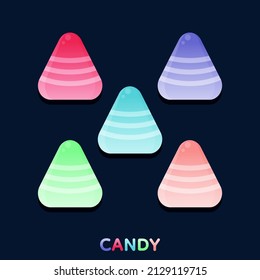 Set of Cute colourful candy, Vector, Illustration.
