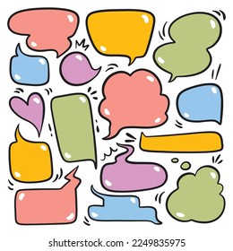 Set of Cute Comic Speech Bubble