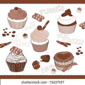 Juego de pasteles cútricos para el diseño