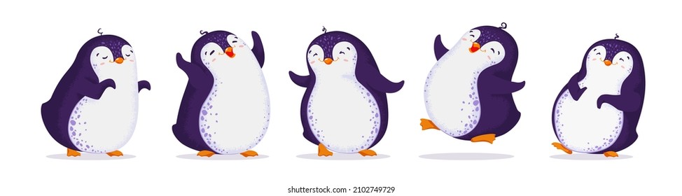 dancing penguins clipart