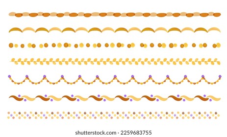 A set of cute decorative borders in a brown hand-drawn style.
Easy-to-edit vector material.
There are other variations as well.