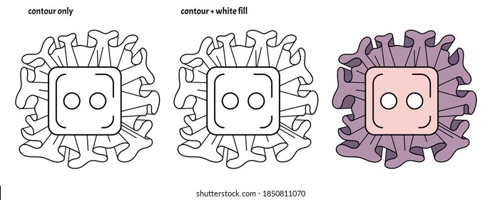 Set of cute decorative frames with textile ruffles and sewing button. Colored isolated creative occupation vector illustration 