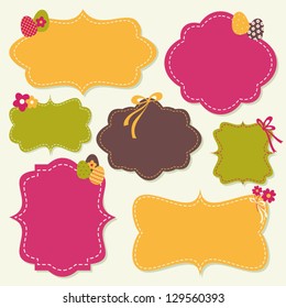 A set of cute decorative labels for Easter.