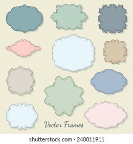 Set of cute decorative vector labels