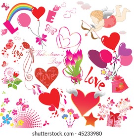 Set of cute design elements