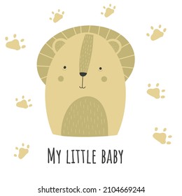 Set of cute designer animal on white background. Vector illustration for printing on fabric, postcard, wrapping paper, book, picture, Wallpaper. Cute baby background.