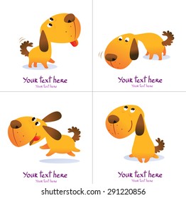 Set of Cute dogs