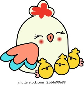 set of cute easter characters for different kind of design